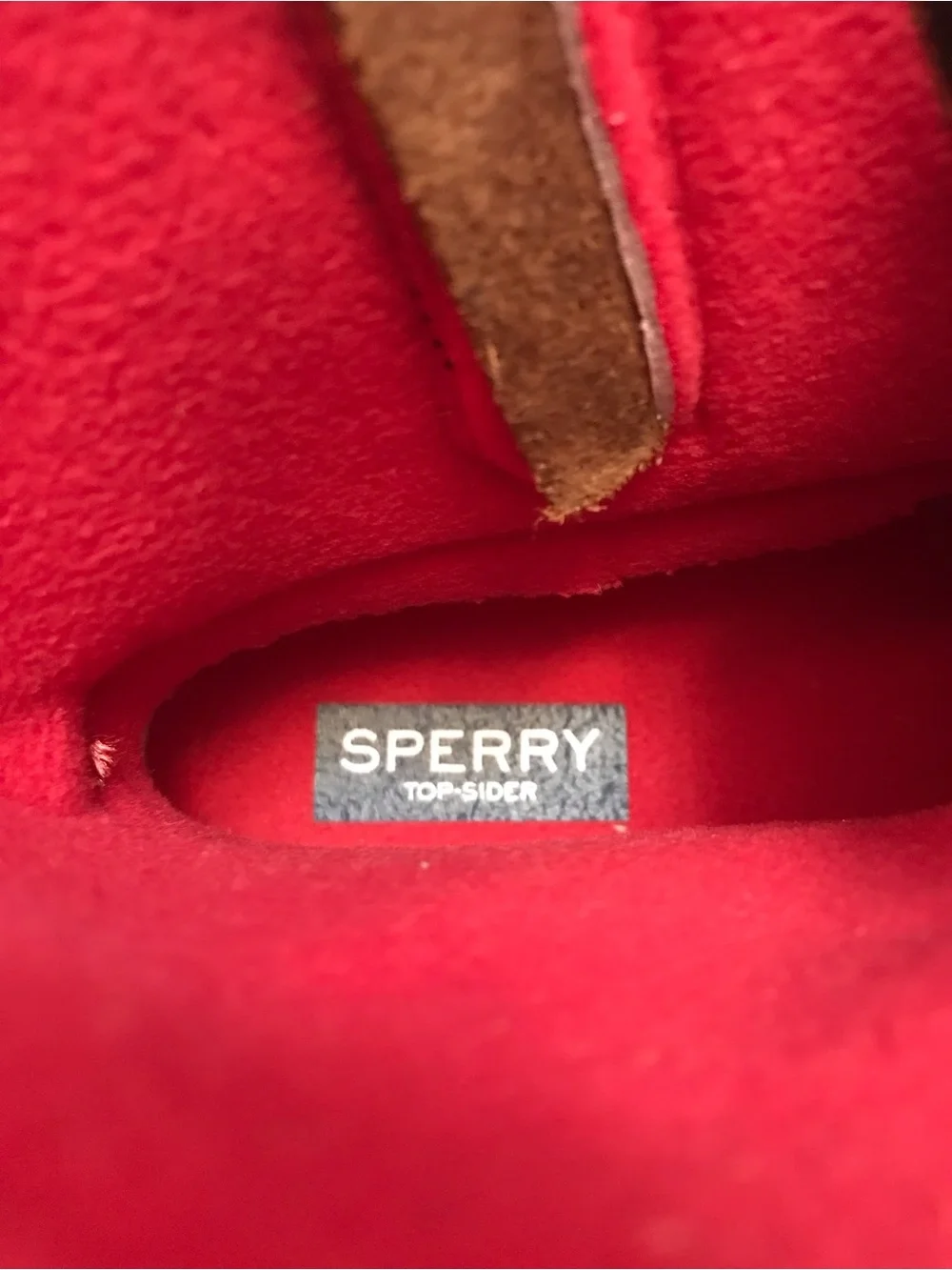 Sperry Red and Brown Waterproof Lace-Up Rain Boots